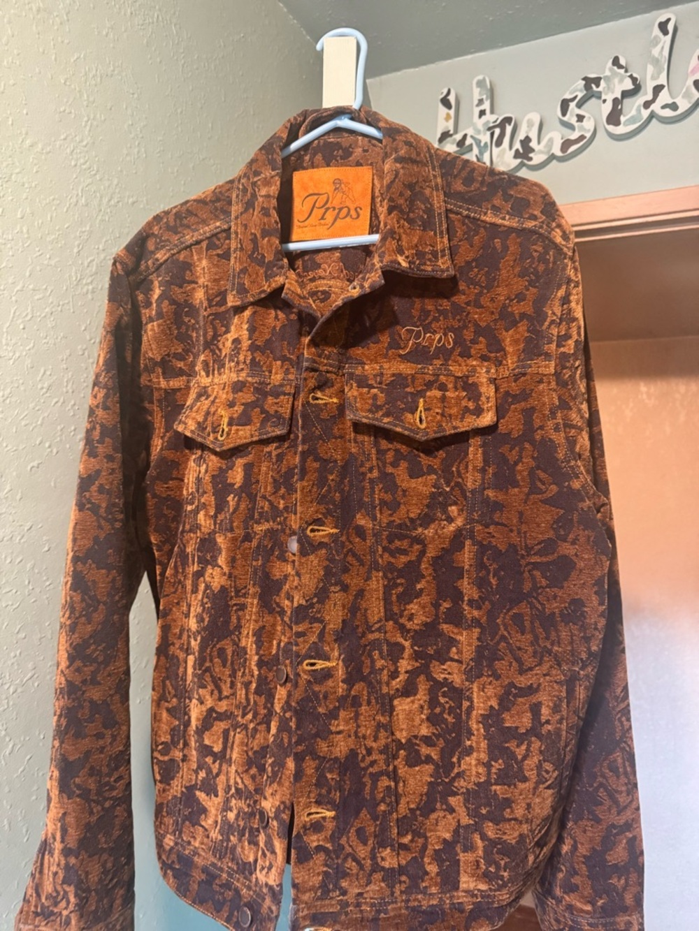 PRPS Rust & Brown Patterned Lightweight Shirt Jacket